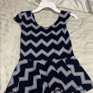 Charlotte Russe navy blue and white peplum top!
